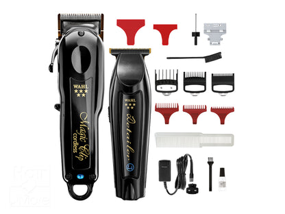 WAHL Professional 5 Star Series, Black Magic Clip & Detailer Li Barber Combo (Limited Editiion)