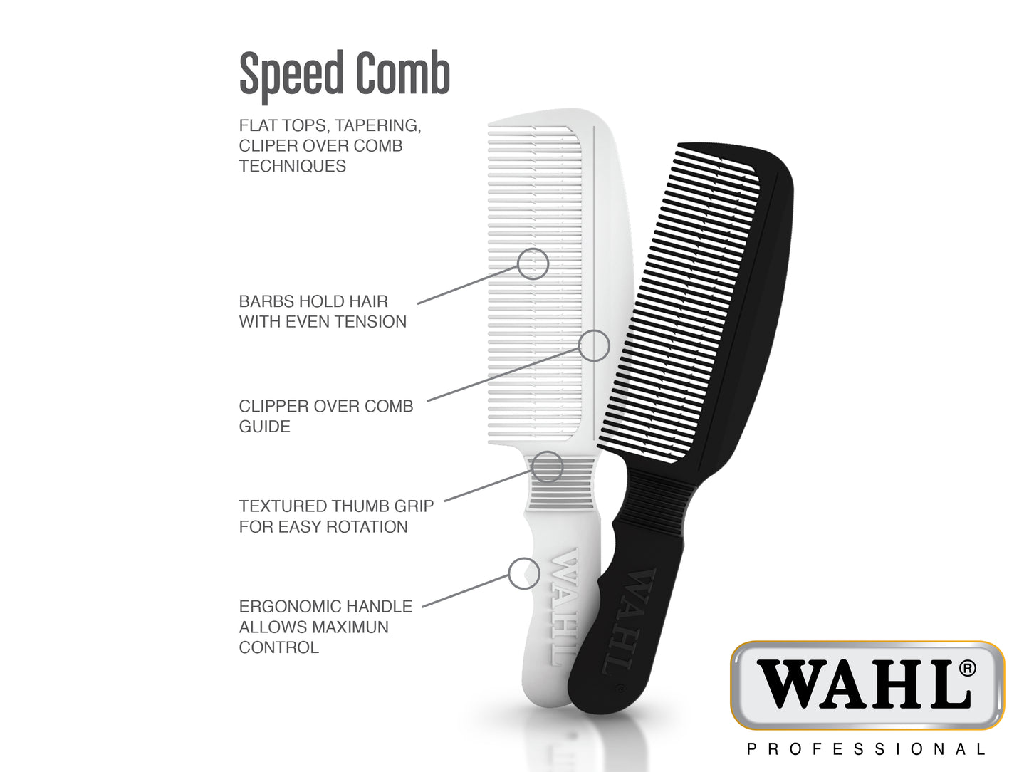 WAHL Speed Comb - White
