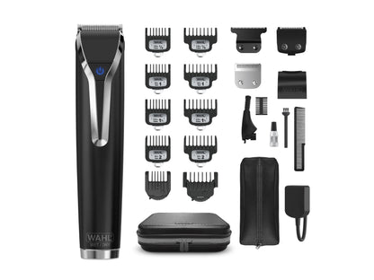 WAHL Lithium-Ion+ Stainless Steel Waterproof Trimmer Grooming Kit - Made in the USA, Wahl Lithium Ion Trimmer Kit Including Premium Attachments + T Wide Blade + Foi + Storage Case & Extras, Wahl Cordless Wet Dry Trimmer Kit, Wahl Lithium Ion Trimmer, Authorized Wahl Stockist NZ, Wahl AU/NZ, Professional Salon And Barber Supplies NZ