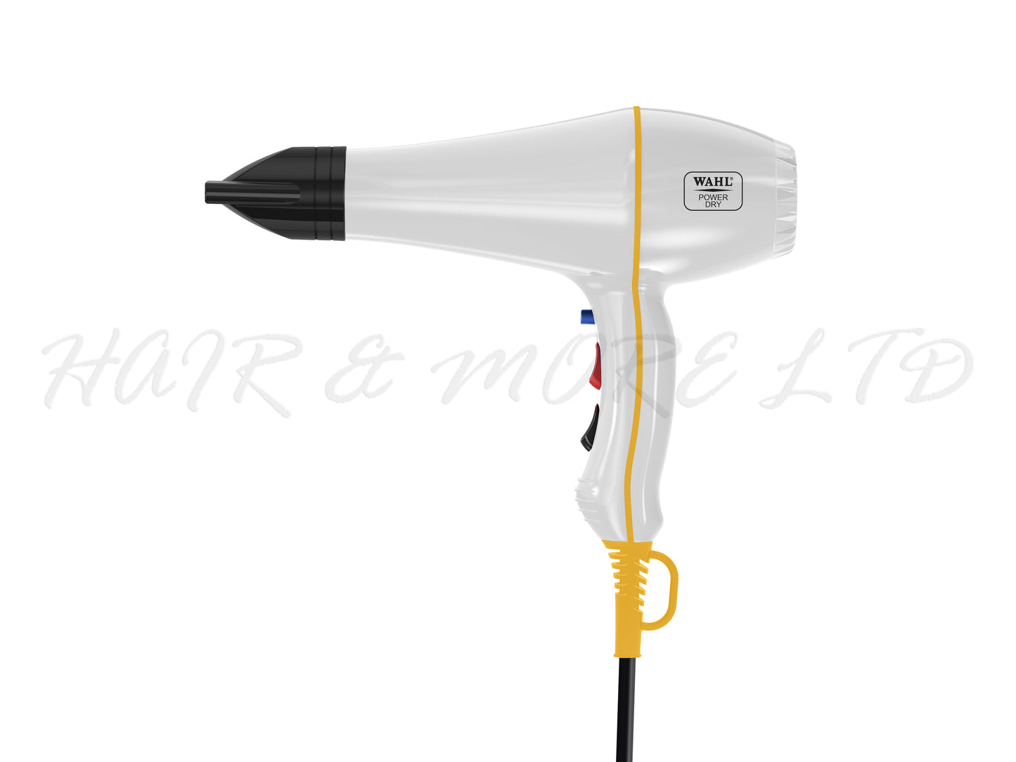 Wahl Powerdry Hair Dryer, White Hair Dryer, 2000W, Professional Hair Dryer, Includes Standard and Large Nozzles