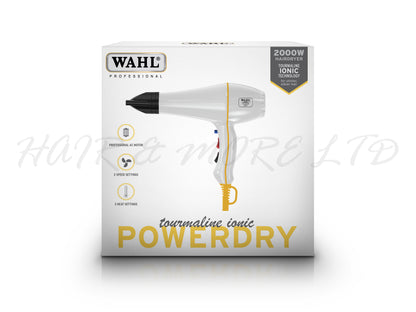 WAHL Powerdry Tourmaline Ionic Hair Dryer 2000W - White