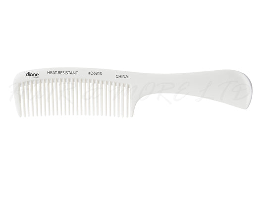 Diane Heat-Resistant & Static-Free White 8.75" Shampoo Comb