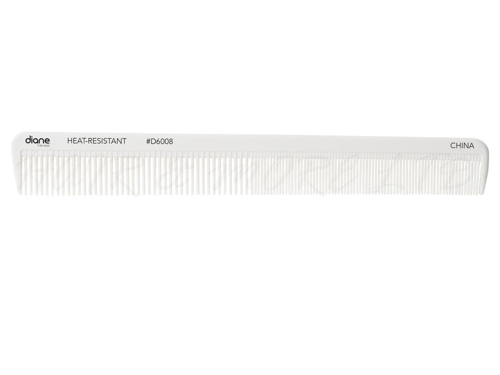 Diane Heat-Resistant & Static-Free White 8.75" Cutting Comb