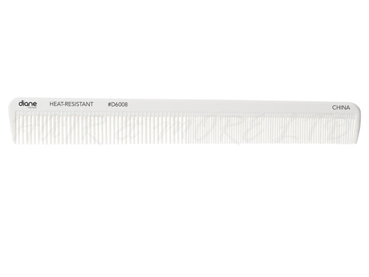 Diane Heat-Resistant & Static-Free White 8.75" Cutting Comb