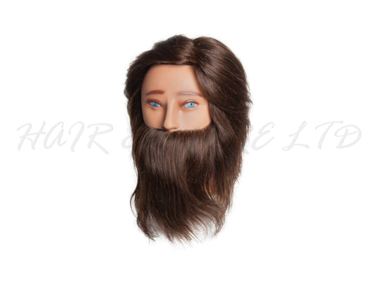 Diane 'Aiden' Bearded Male Hairdressing Mannequin Head 16 - 18" Length Hair, Human Hair Manikin Head, Perfect For Hair Styling & Cutting Practice Including Beard Grooming, Professional Hair And Beauty Supplies,
NZ Salon Suppliers 