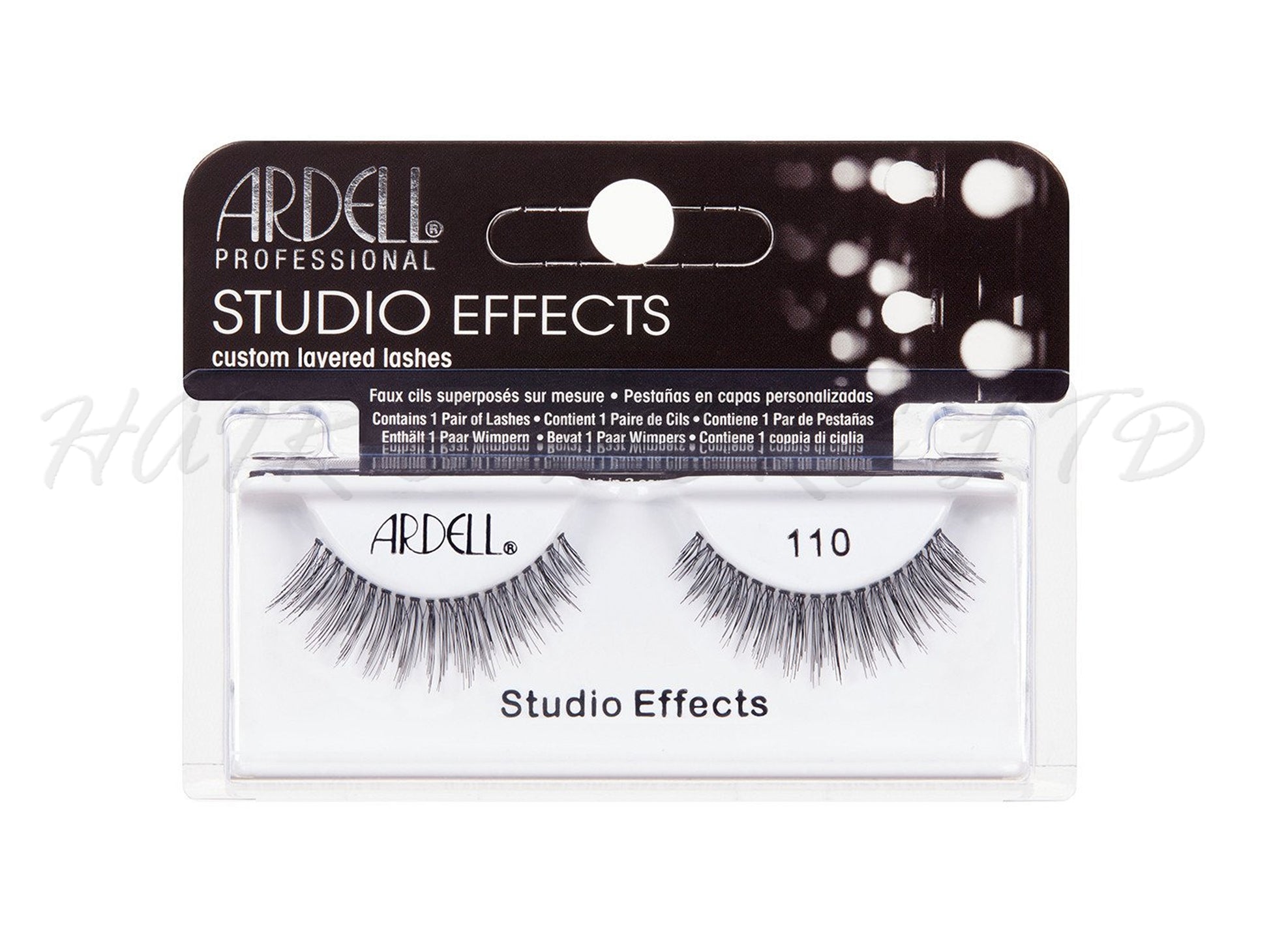 Ardell Studio Effects False Lashes 110 Style Black, Studio Effects False Lashes - Natural Look Lashes With Tapered Tips, Lightweight Re-Usable Lashes