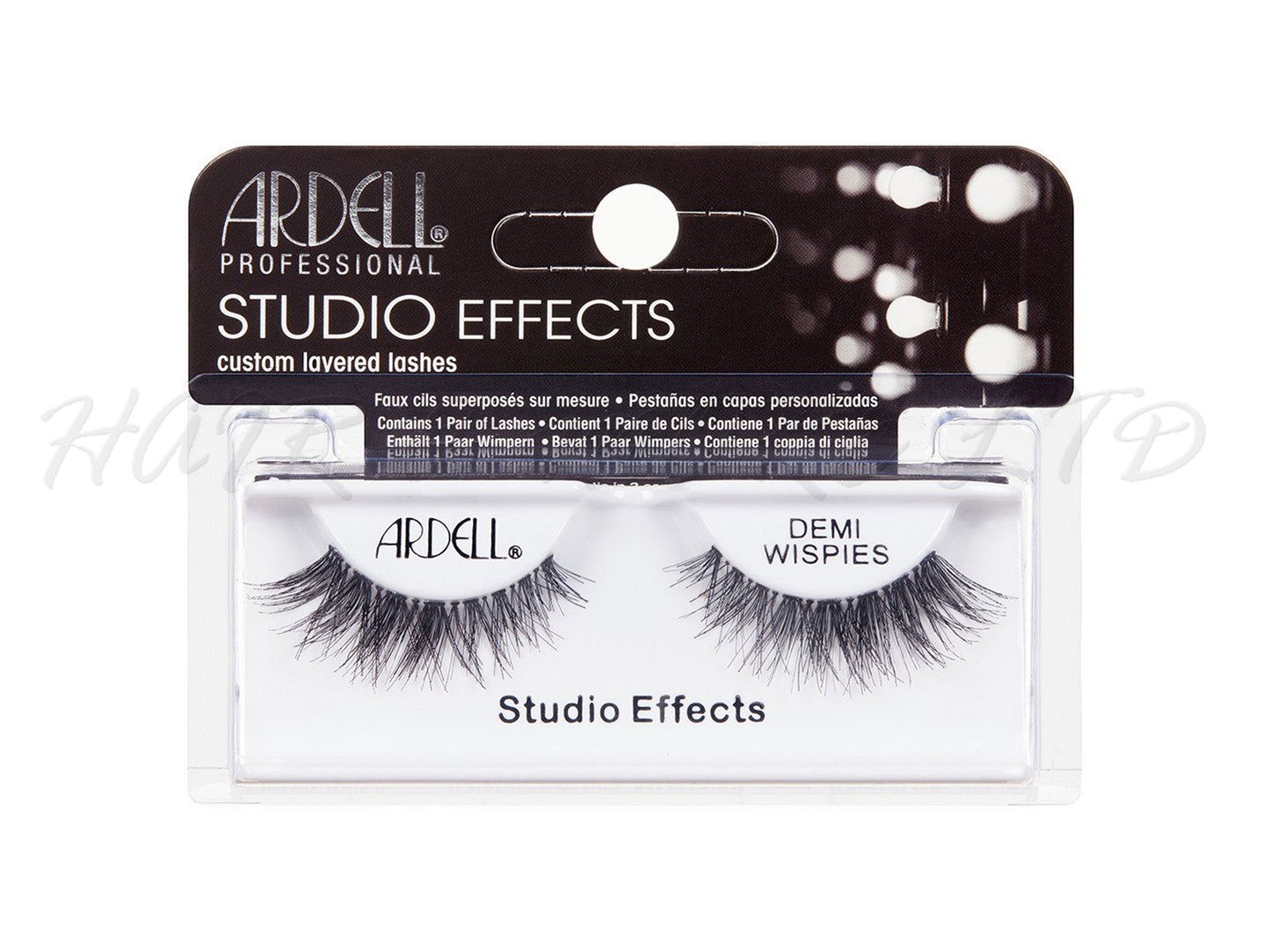 Ardell Studio Effects False Lashes Demi-Wispies Style Black, Studio Effects False Lashes - Dramatic Flared Lashes With Tapered Tips, Lightweight Re-Usable Lashes