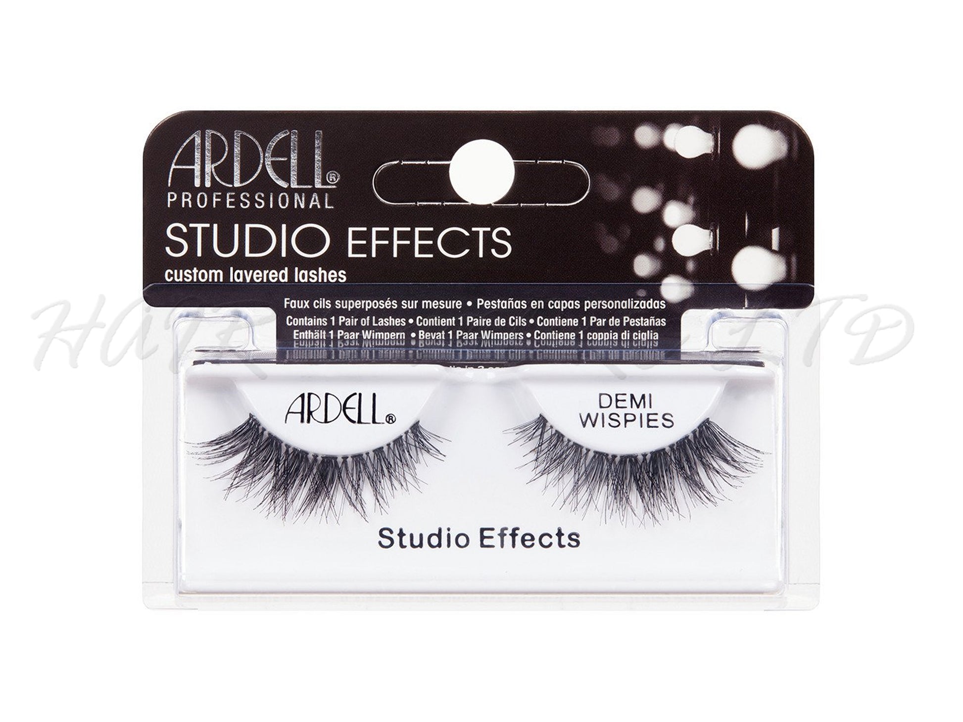 Ardell Studio Effects False Lashes Demi-Wispies Style Black, Studio Effects False Lashes - Dramatic Flared Lashes With Tapered Tips, Lightweight Re-Usable Lashes