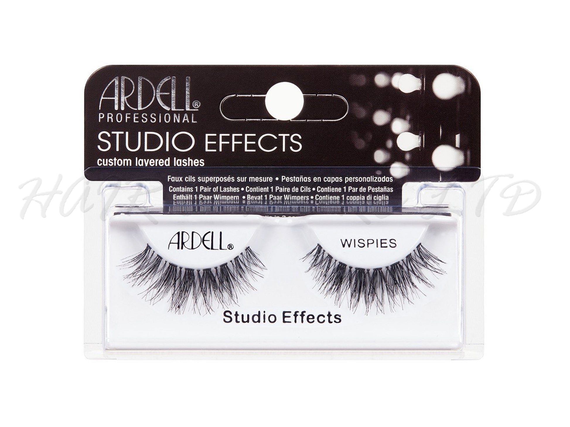 Ardell Studio Effects False Lashes Wispies Style Black, Studio Effects False Lashes - Dramatic Lashes With Flared Centre For Eye Opening Effect  & Tapered Tips, Lightweight Re-Usable Lashes