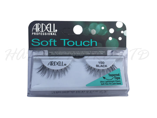 Ardell Soft Touch False Lashes 150 Style Black, Soft Touch False Lashes With Tapered Tips And Soft Flex-Fit Lash Band, Natural Style Lashes, Lightweight Re-Usable Lashes