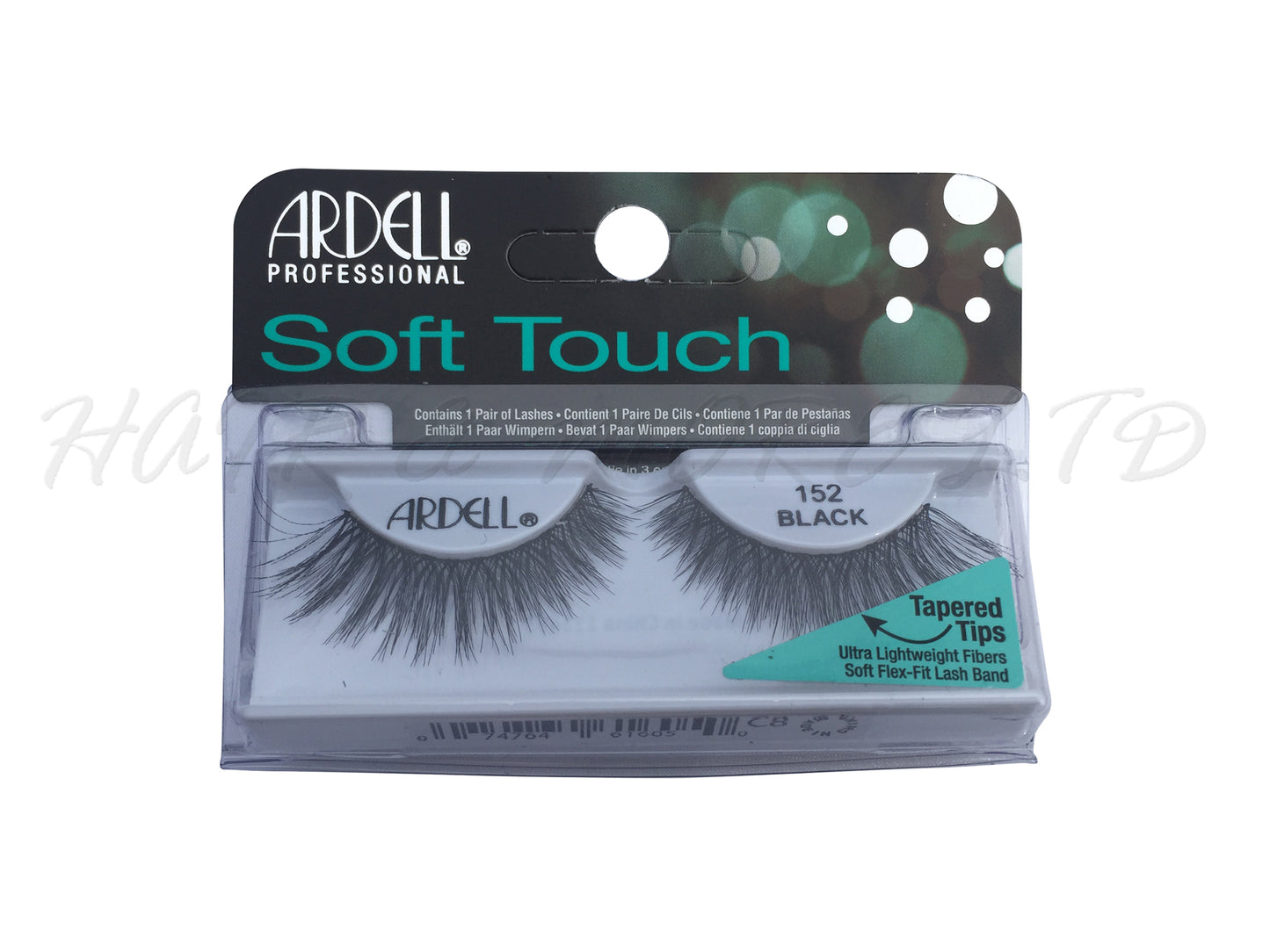 Ardell Soft Touch False Lashes 152 Style Black, Soft Touch False Lashes With Tapered Tips And Soft Flex-Fit Lash Band, Thick & Long Style Lashes, Lightweight Re-Usable Lashes