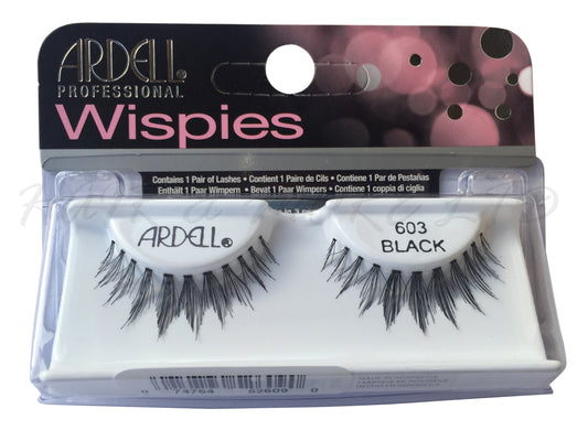 Ardell Wispies False Lashes 603 Style Black, Wispies False Lashes - Medium Length and Density Cluster Lashes Heavier In The Centre For Eye Opening Effect, Lightweight Re-Usable Lashes