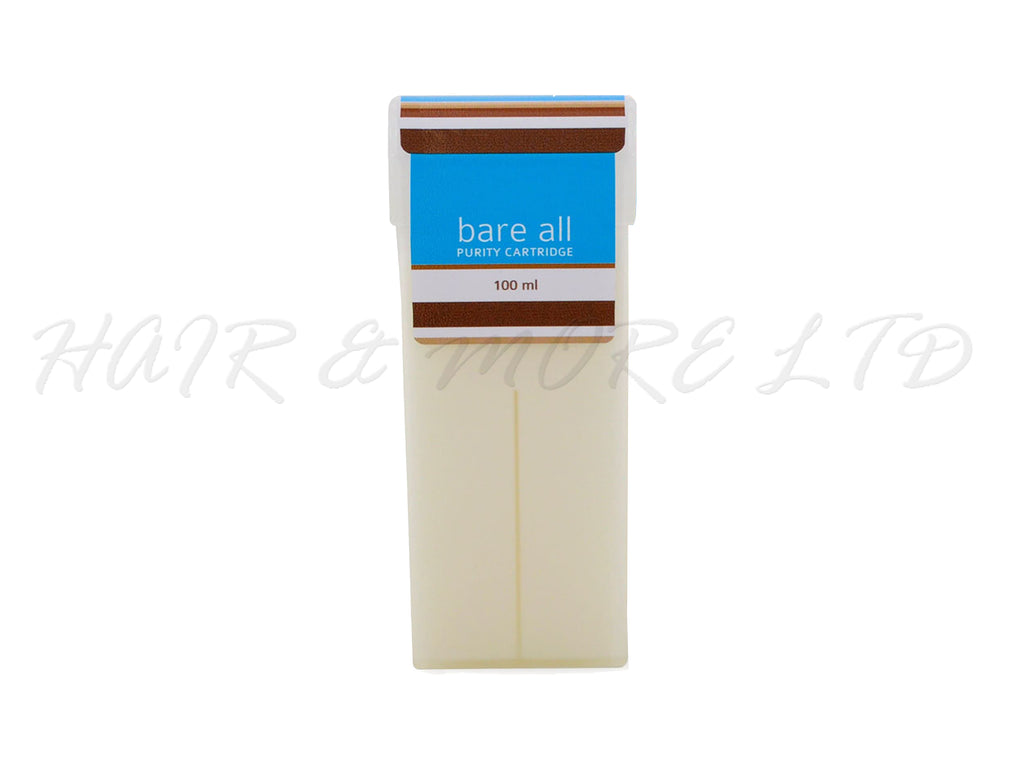 Bare All Warm/Strip Wax Cartridge 100ml - Purity, Warm Wax For Hair Removal - Ideal For Larger Areas Like Legs And Arms, Wax Strips Required For Use, Best Heated In A Wax Cartridge Heater For Even Heating, Roll On Wax, Professional Hair And Beauty Supplies NZ, Salon Supplies NZ