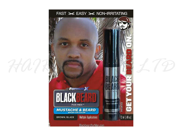 Blackbeard for Men, Brush on Mustache & Beard Colour - Brown/Black