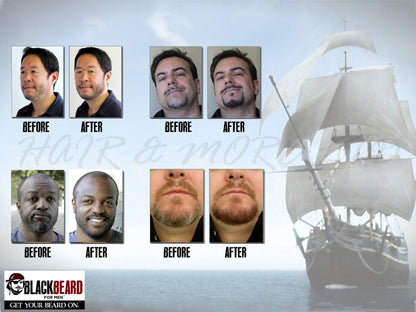 Blackbeard for Men, Brush on Mustache & Beard Colour - Brown/Black