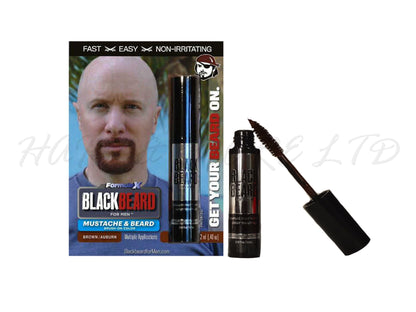 Blackbeard for Men, Brush on Mustache & Beard Colour - Brown/Auburn