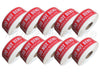 DO NOT BEND HANDLE WITH CARE STICKERS - 10 ROLLS OF 500