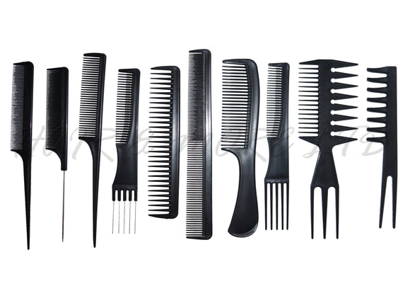 Hairdressing 10 Piece Comb Set