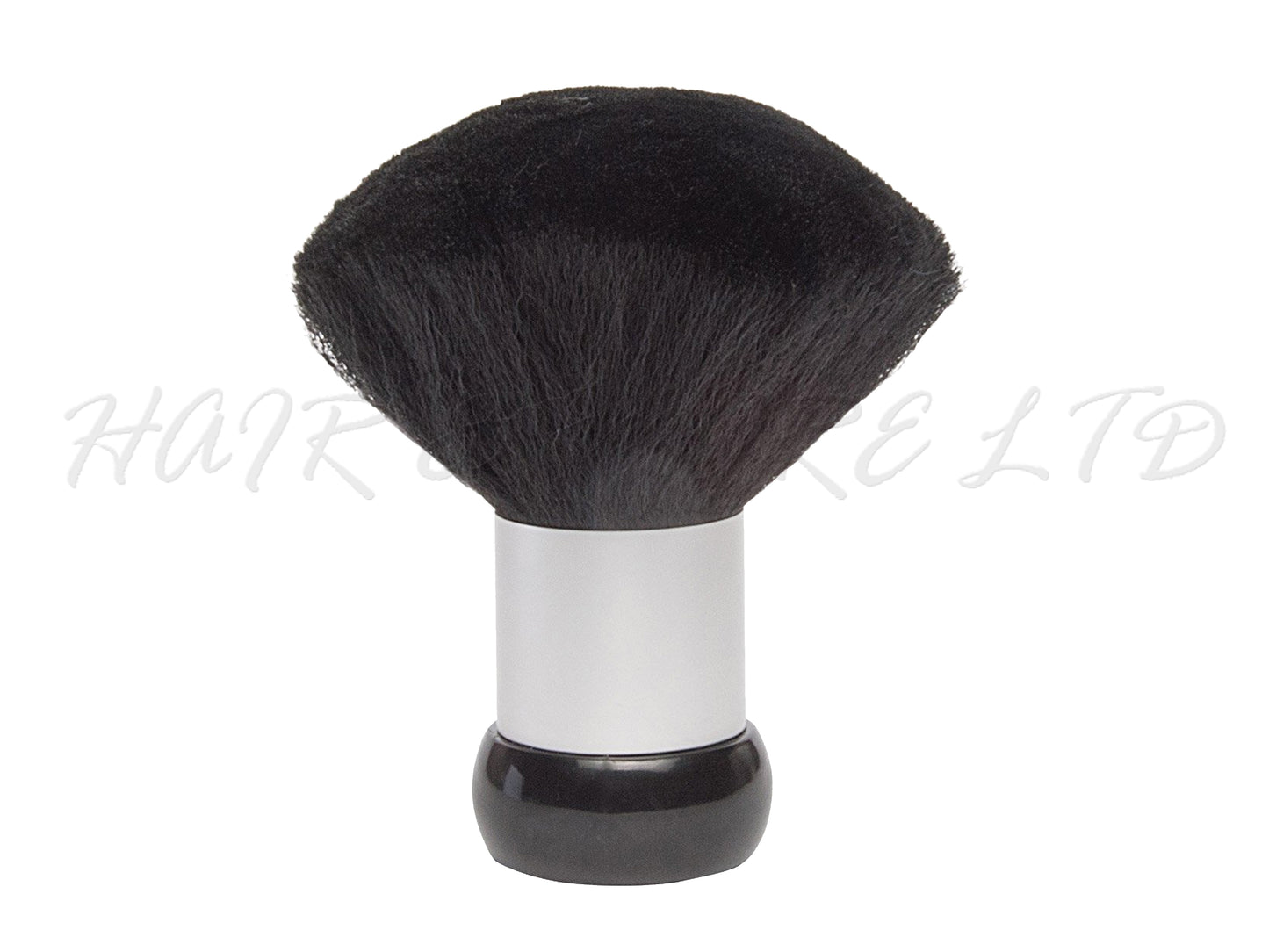 Diane Hairdressing Neck Duster Brush Small Black And Silver 12.7cm Tall, Hairdressing & Barbering Neck Duster, Neck Duster With Super Soft Bristles, Salon & Barber Essentials, Professional Hair And Beauty Supplies, NZ Salon Suppliers