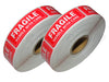 FRAGILE HANDLE WITH CARE STICKERS - 2 ROLLS OF 500