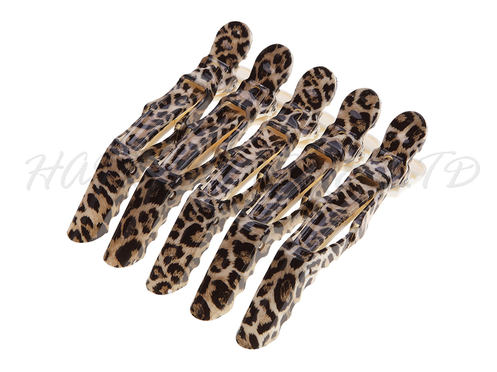 Sectioning Clips - Gator Style Leopard 5 Pack