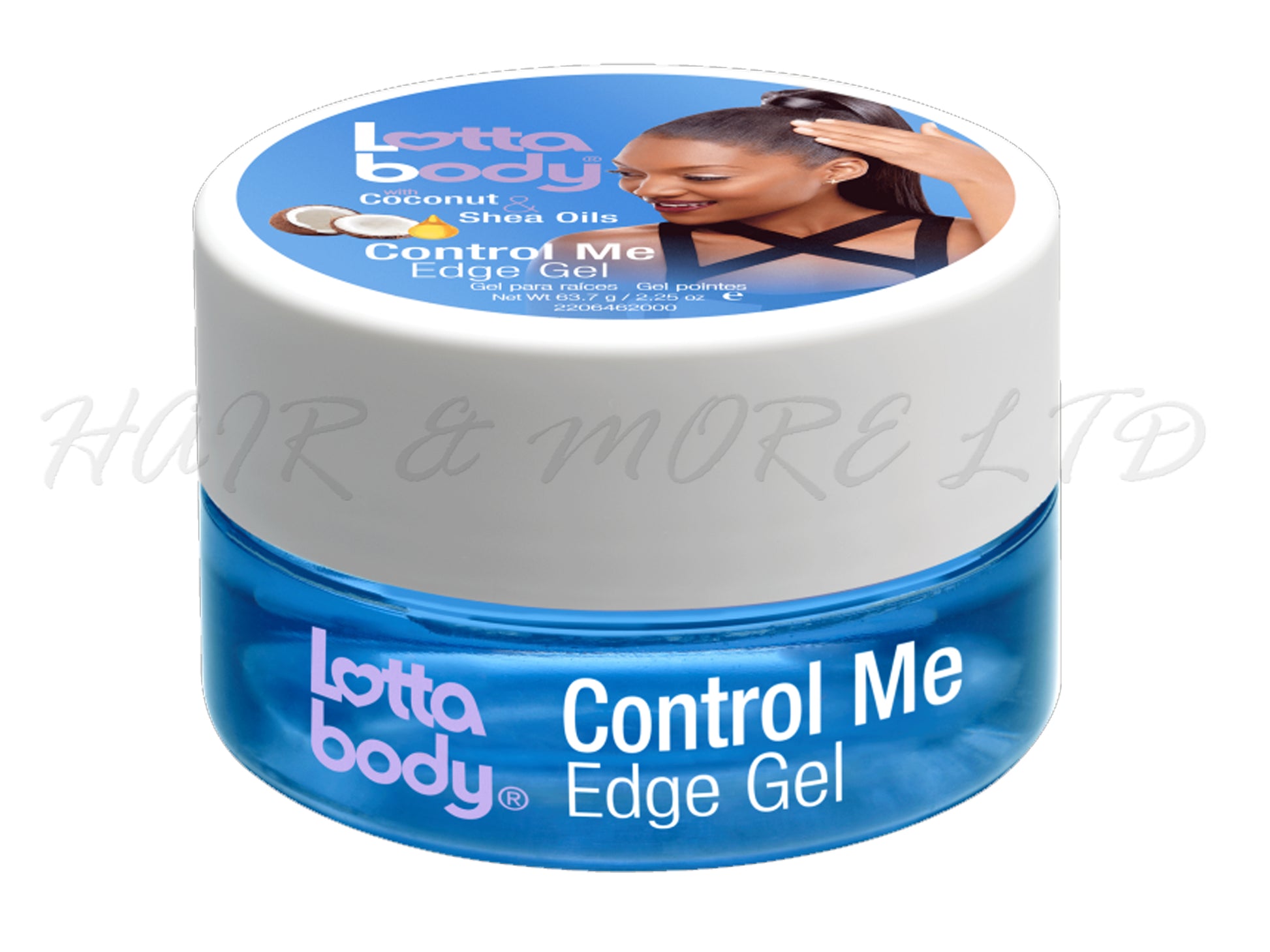 LottaBody Control Me Edge Gel 63g, LottaBody With Coconut And Shea Oils, LottaBody Nourishing Hair Care For Curly Coily And Textured Hair, NZ Hair Supplies 