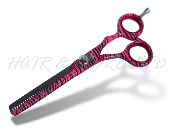 Thinning Scissors - Pink Zebra