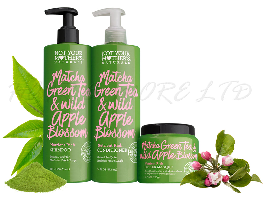 Not Your Mothers Naturals Green Tea & Wild Apple Blossom - Nutrient Rich 3pc Combo