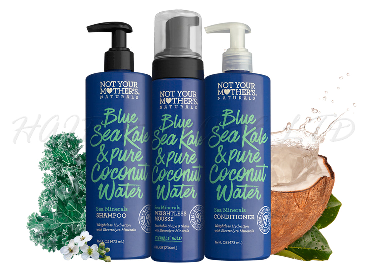 Not Your Mothers Naturals Blue Sea Kale & Coconut Water - Sea Minerals 3pc Combo