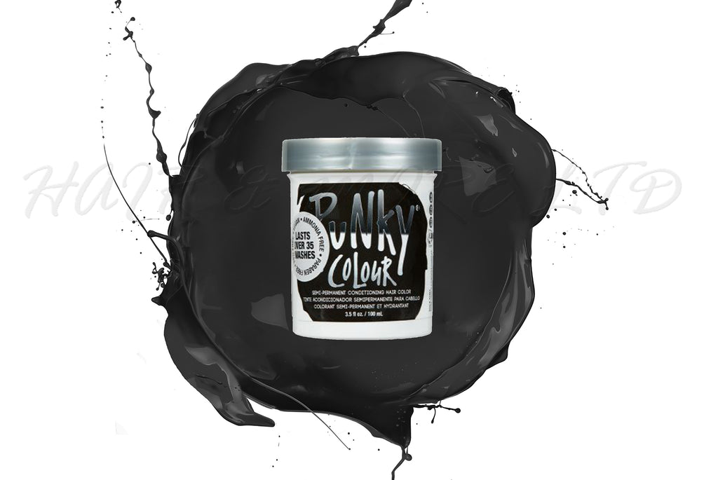 Punky ColourEbony 100ml, Punky Colour Ebony Is The Glossy Black In This Range,  Intermixable With The Rest Of The Punky Colour Range - Create And Customize Your Shade By Adding To Other Shades In The Punky Colour Range, Unleash Your Inner Hair Artist With Punky Colour, Funky Hair Colour, Creative Hair Colour, Professional Hair And Beauty Supplies, NZ Salon Supplies