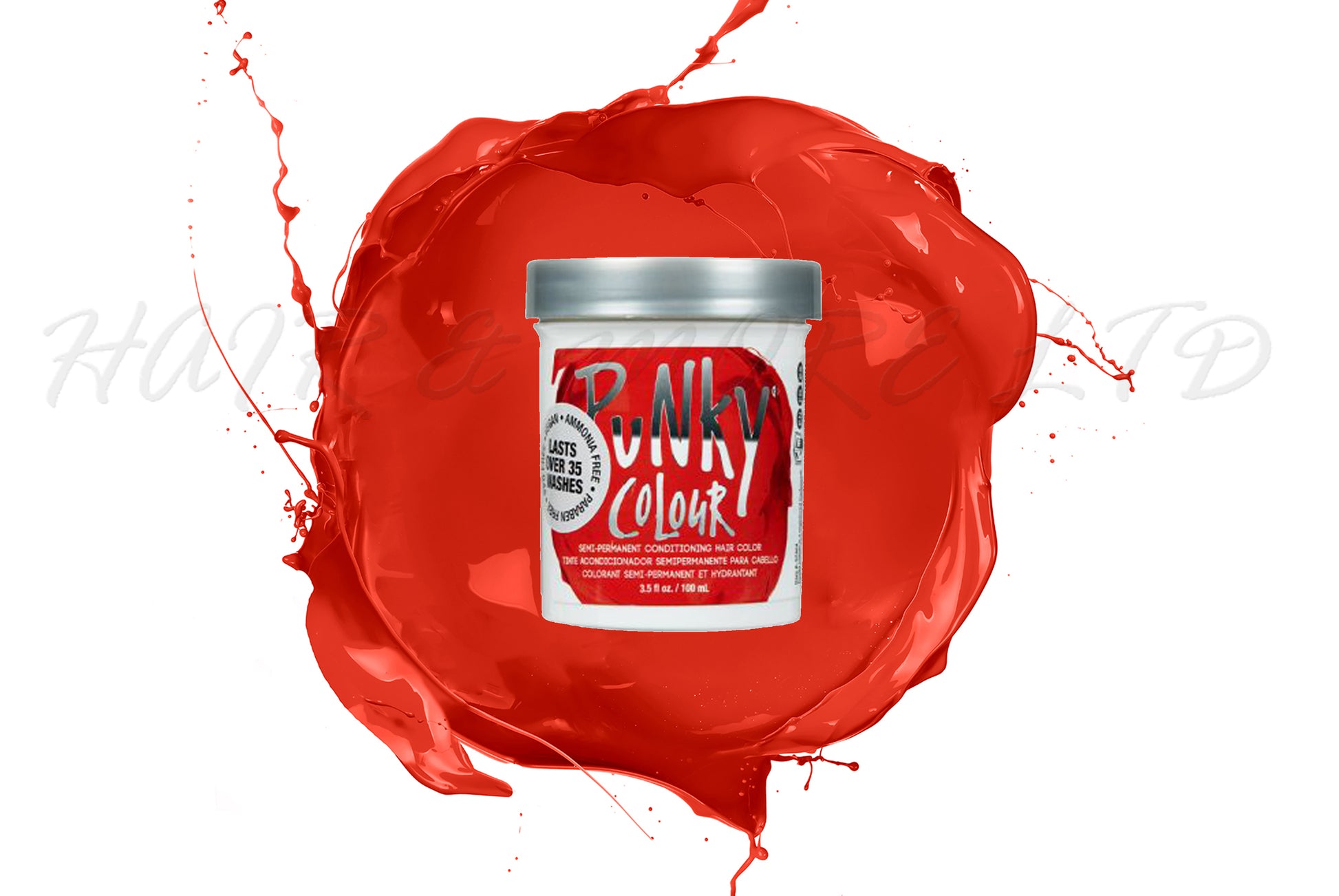 Punky Colour Fire 100ml, Punky Colour Fire Is A Bright Orangey Red,  Intermixable With The Rest Of The Punky Colour Range - Create And Customize Your Shade By Adding To Other Shades In The Punky Colour Range, Unleash Your Inner Hair Artist With Punky Colour, Funky Hair Colour, Creative Hair Colour, Professional Hair And Beauty Supplies, NZ Salon Supplies