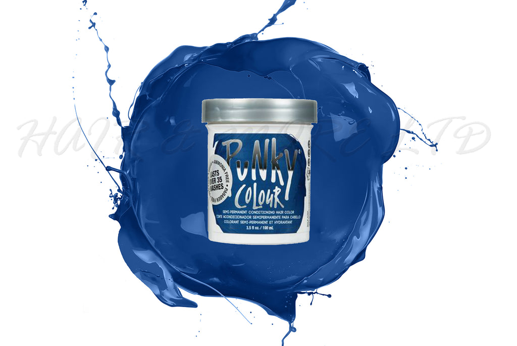 Punky Colour Midnight Blue 100ml, Punky Colour Midnight Blue Is The Deepest Dark Blue But Still Has Plenty Of Blue Tone,  Intermixable With The Rest Of The Punky Colour Range - Create And Customize Your Shade By Adding To Other Shades In The Punky Colour Range, Unleash Your Inner Hair Artist With Punky Colour, Funky Hair Colour, Creative Hair Colour, Professional Hair And Beauty Supplies, NZ Salon Supplies