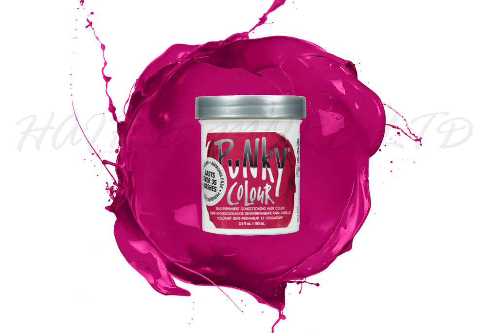 Punky Colour Rose Red 100ml, Punky Colour Rose Red Is A Deep Intense Pink With An Irridescent Touch,  Intermixable With The Rest Of The Punky Colour Range - Create And Customize Your Shade By Adding To Other Shades In The Punky Colour Range, Unleash Your Inner Hair Artist With Punky Colour, Funky Hair Colour, Creative Hair Colour, Professional Hair And Beauty Supplies, NZ Salon Supplies