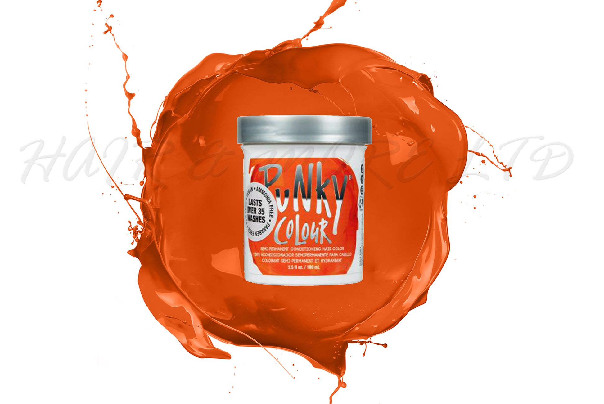 Punky Colour Flame 100ml, Punky Colour Flame Is The Deepest Bright True Orange In This Range,  Intermixable With The Rest Of The Punky Colour Range - Create And Customize Your Shade By Adding To Other Shades In The Punky Colour Range, Unleash Your Inner Hair Artist With Punky Colour, Funky Hair Colour, Creative Hair Colour, Professional Hair And Beauty Supplies, NZ Salon Supplies