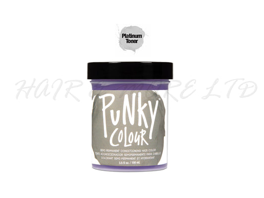 Punky Colour Platinum Toner 100ml, Punky Colour Platinum Toner Is A Very Pale Violet Toner - Ideal For Hair With Very Little Yellow To Create A Silvery Blonde, Plays Well With The Purple Shade In The Punky Range As A Mixer,  Intermixable With The Rest Of The Punky Colour Range - Create And Customize Your Shade By Adding To Other Shades In The Punky Colour Range, Unleash Your Inner Hair Artist With Punky Colour, Funky Hair Colour, Creative Hair Colour, Professional Hair And Beauty Supplies, NZ Salon Supplies