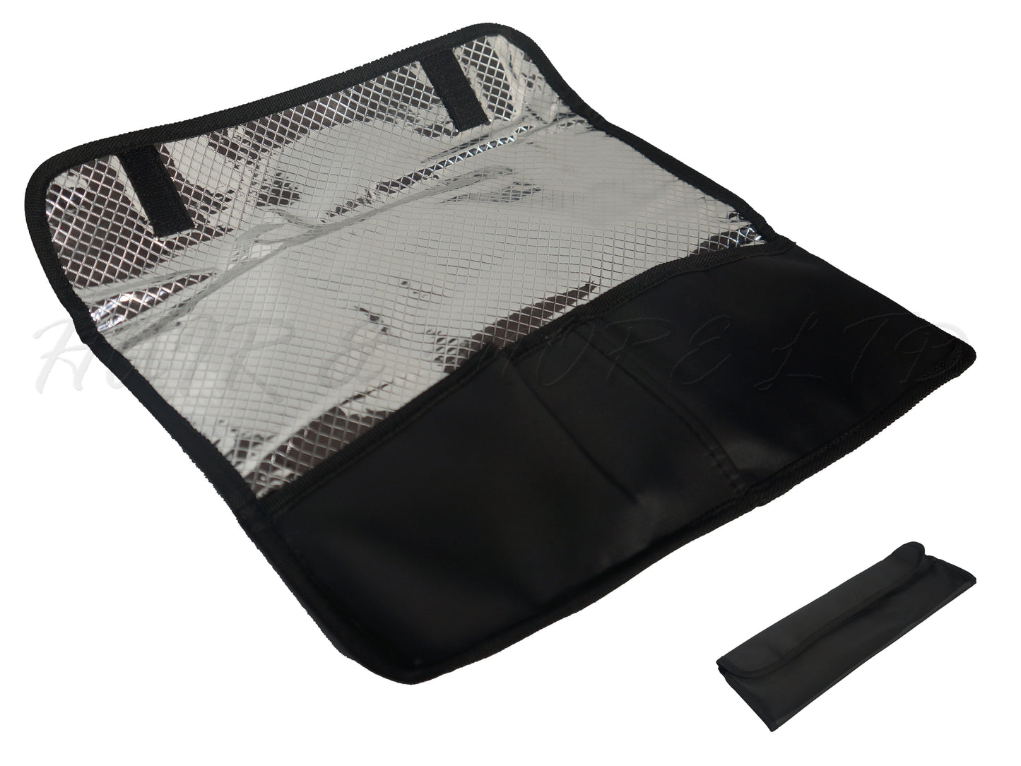 Hair Straightener Rollup Pouch With Heatproof Mat