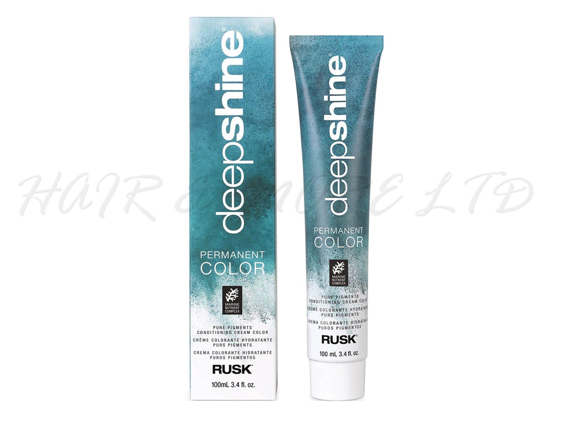 Rusk Deepshine Permanent Professional Hair Colour 100ml, Conditioning Cream Hair Colour (Developer Required), Rusk Hair Colour With Marine Nutrient Complex For Shine And Condition, Pure Pigment Hair Colour For True To Tone Results, NZ Professional Salon Supplies, NZ Hair And Beauty Supplies, Rusk Haircare NZ