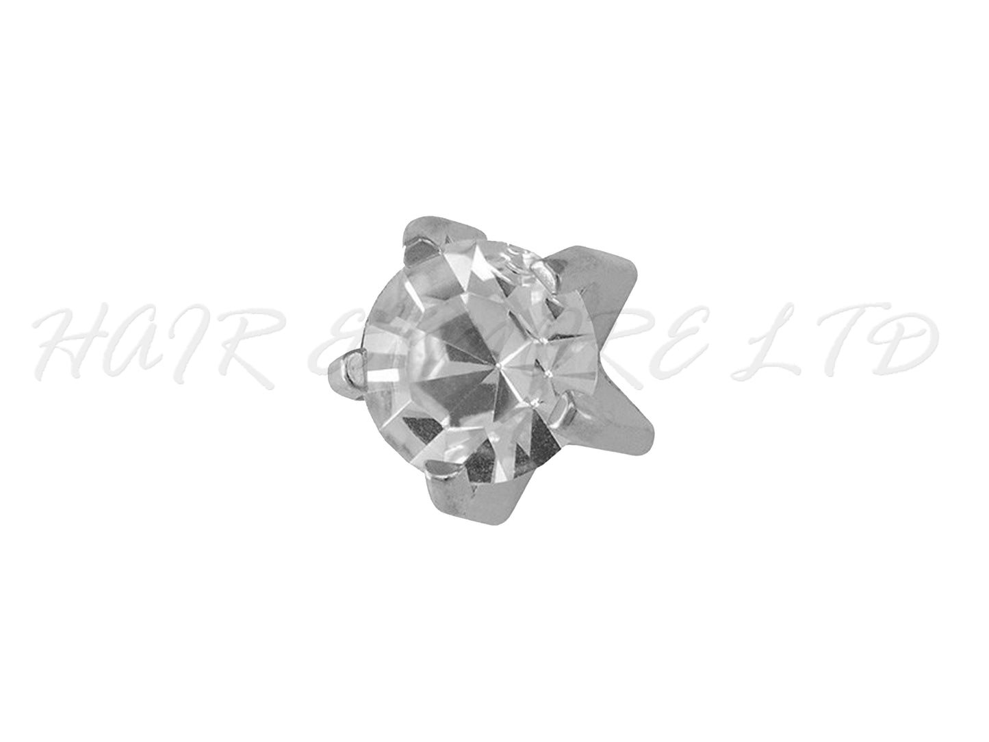 Studex Stainless Steel 'Prong' Style Mini Earrings With Cubic Zirconia 2mm - 1 Pair, Studex Earings Cubic Zirconia Set In Prong Style, Studex Brand Earrings, Medical Grade Stainless Steel Earrings With 24 Karat Gold Coating, Pre-Sterilized + Allergy Free Earrings, NZ Beauty Supplies, NZ Salon Supplies, Great Salon & Pharmacy Retail Item