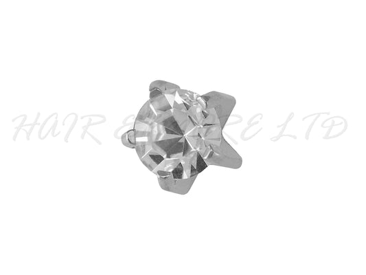 Studex Stainless Steel 'Prong' Style Mini Earrings With Cubic Zirconia 2mm - 1 Pair, Studex Earings Cubic Zirconia Set In Prong Style, Studex Brand Earrings, Medical Grade Stainless Steel Earrings With 24 Karat Gold Coating, Pre-Sterilized + Allergy Free Earrings, NZ Beauty Supplies, NZ Salon Supplies, Great Salon & Pharmacy Retail Item
