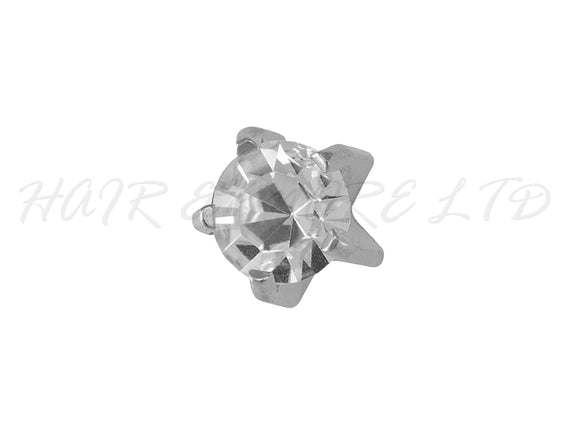 Studex Stainless Steel 'Prong' Style Mini Earrings With Cubic Zirconia 2mm - 1 Pair, Studex Earings Cubic Zirconia Set In Prong Style, Studex Brand Earrings, Medical Grade Stainless Steel Earrings With 24 Karat Gold Coating, Pre-Sterilized + Allergy Free Earrings, NZ Beauty Supplies, NZ Salon Supplies, Great Salon & Pharmacy Retail Item