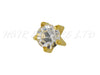 Studex Gold Plated Stainless Steel 'Prong' Style Mini Earrings With Cubic Zirconia 2mm - 1 Pair, Studex Earings Cubic Zirconia Set In Prong Style, Studex Brand Earrings, Medical Grade Stainless Steel Earrings With 24 Karat Gold Coating, Pre-Sterilized + Allergy Free Earrings, NZ Beauty Supplies, NZ Salon Supplies, Great Salon & Pharmacy Retail Item
