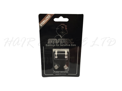 Studex Stainless Steel Earrings Cubic Zirconia, 1 Pair - Regular Size 3mm
