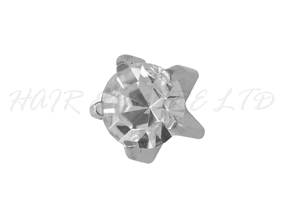 Studex Stainless Steel 'Prong' Style Earrings With Cubic Zirconia 3mm - 1 Pair, Studex Earings Cubic Zirconia Set In Prong Style, Studex Brand Earrings, Medical Grade Stainless Steel Earrings, Pre-Sterilized + Allergy Free Earrings, NZ Beauty Supplies, NZ Salon Supplies, Great Salon & Pharmacy Retail Item