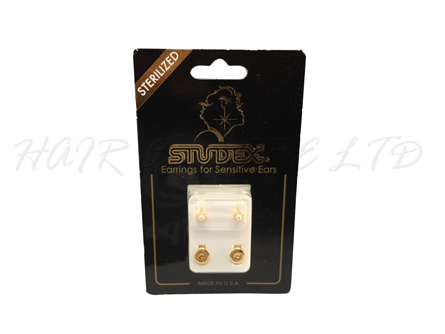 Studex Gold Plated Earrings Pearl, 1 Pair - Regular Size 3mm