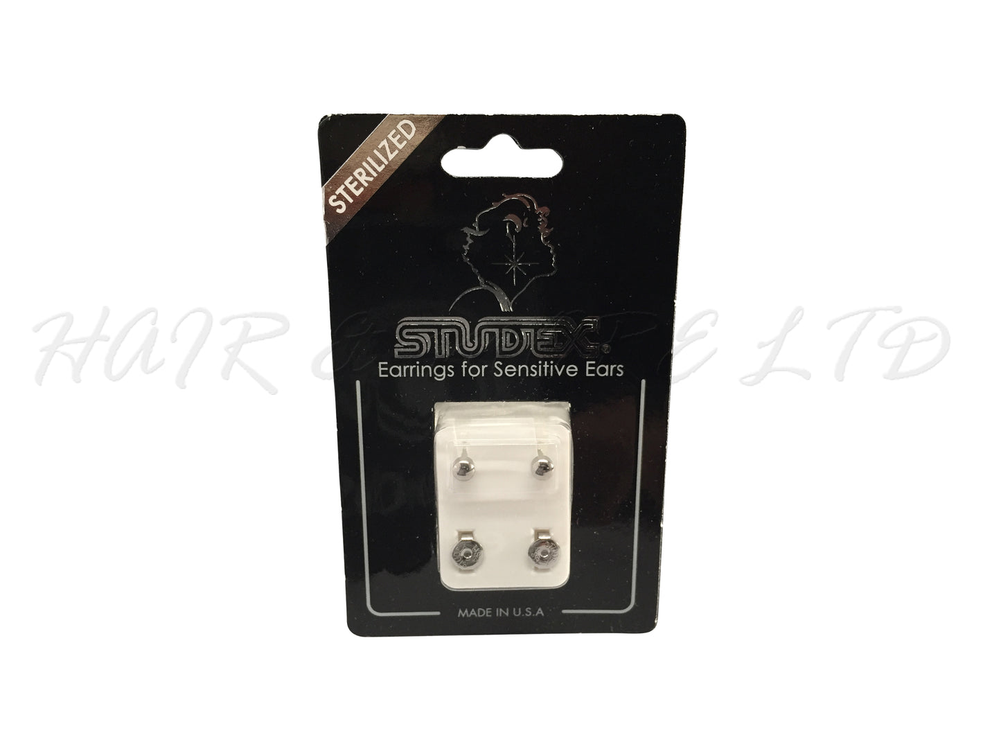 Studex Stainless Steel Ball Stud Earrings, 1 Pair - Regular Size 3mm