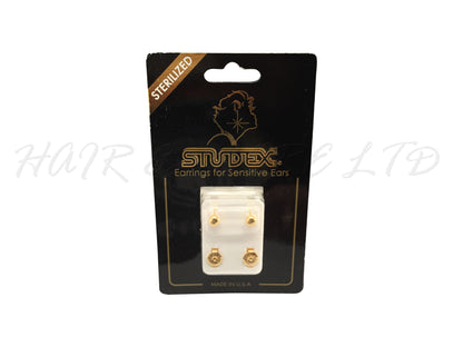 Studex Gold Plated Ball Stud Earrings, 1 Pair - Regular Size 3mm