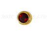 Studex Gold Plated Stainless Steel Round Stud Earrings - January With Garnet Cubic Zirconia 3mm - 1 Pair, Studex Earings Deep Red Cubic Zirconia, Studex Brand Earrings, Medical Grade Stainless Steel Earrings With 24 Karat Gold Coating, Pre-Sterilized + Allergy Free Earrings, NZ Beauty Supplies, NZ Salon Supplies, Great Salon & Pharmacy Retail Item