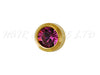 Studex Gold Plated Stainless Steel Round Stud Earrings - February With Amethyst Cubic Zirconia 3mm - 1 Pair, Studex Earings Purple Cubic Zirconia, Studex Brand Earrings, Medical Grade Stainless Steel Earrings With 24 Karat Gold Coating, Pre-Sterilized + Allergy Free Earrings, NZ Beauty Supplies, NZ Salon Supplies, Great Salon & Pharmacy Retail Item