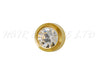 Studex Gold Plated Stainless Steel Round Stud Earrings - April With Crystal Cubic Zirconia 3mm - 1 Pair, Studex Earings Clear Cubic Zirconia, Studex Brand Earrings, Medical Grade Stainless Steel Earrings With 24 Karat Gold Coating, Pre-Sterilized + Allergy Free Earrings, NZ Beauty Supplies, NZ Salon Supplies, Great Salon & Pharmacy Retail Item