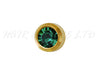 Studex Gold Plated Stainless Steel Round Stud Earrings - May With Emerald Cubic Zirconia 3mm - 1 Pair, Studex Earings Dark Green Cubic Zirconia, Studex Brand Earrings, Medical Grade Stainless Steel Earrings With 24 Karat Gold Coating, Pre-Sterilized + Allergy Free Earrings, NZ Beauty Supplies, NZ Salon Supplies, Great Salon & Pharmacy Retail Item